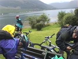 Preparing to leave Ratagan Youth Hostel
